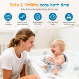 NATGOVOD Baby Bath Seat with Suction Cups for Babies 6 Months & Up, Non-Slip and Portable