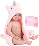 Animal Hooded Baby Towel – Thick Two-Layer Cotton – Unicorn
