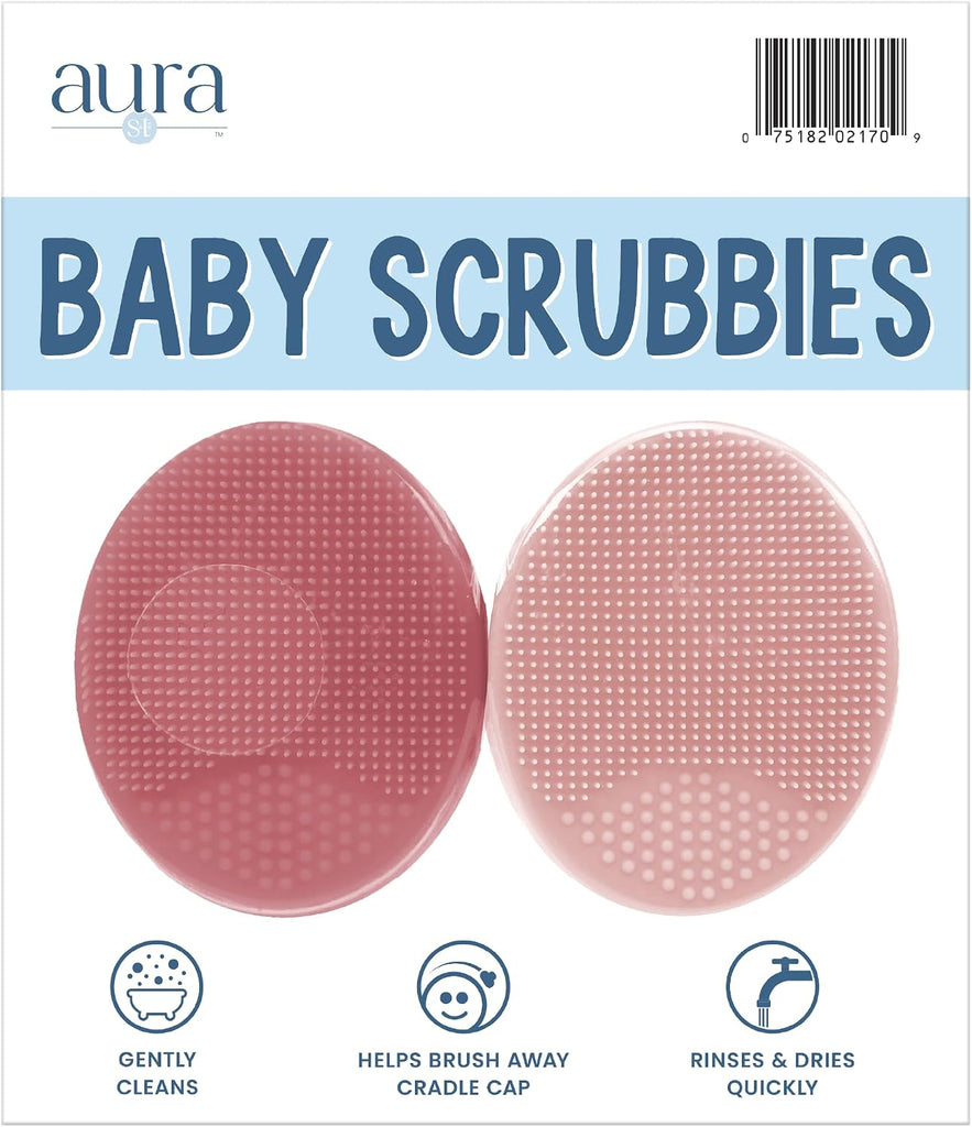 S&T INC. Cradle Cap Brush for Baby, 2 Pack, Pink