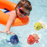 Wind-Up Swimming Turtle Bath Toys for Toddlers, 3 Pack