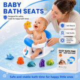 Palok Kisna Baby Bath Seat with 4 Suction Cups for Babies 6+ Months, Non-Slip, Open Design – photo 4