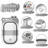 MoreFeel Collapsible Baby Bathtub for Newborns with Thermometer, Hooded Towel and Cushion