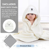 MoreFeel Collapsible Baby Bathtub for Newborns with Thermometer, Hooded Towel and Cushion