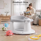 NEDECT Baby Bath Seat for Babies 6 Months & Up with Temperature Card and 3 Bath Toys, Non-Slip – photo 5