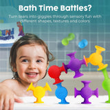 BUNMO Suction Bath Toys, Connect and Build Sensory Toys for Kids 3+