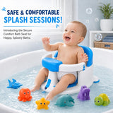 Palok Kisna Baby Bath Seat with 4 Suction Cups for Babies 6+ Months, Non-Slip, Open Design – photo 2