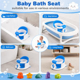Palok Kisna Baby Bath Seat with 4 Suction Cups for Babies 6+ Months, Non-Slip, Open Design – photo 8