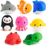 Munchkin Ocean Sea Animal Squirt Bath Toys, 8 Pack