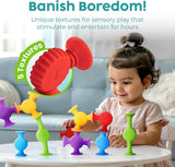 BUNMO Suction Bath Toys, Connect and Build Sensory Toys for Kids 3+