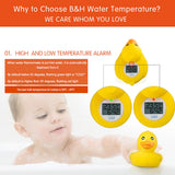 b&h Baby Bath Thermometer with Temperature Alarm, Classic Duck