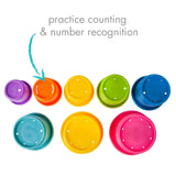 The First Years Stack & Count Stacking Cups, Baby Bath Toys, 8 Count