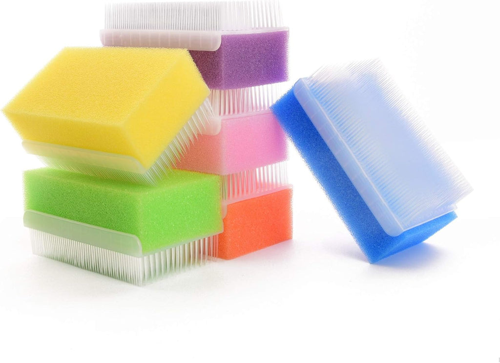 Special Supplies Baby Bath Sponges with Soft Bristle Brush, 6 Pack