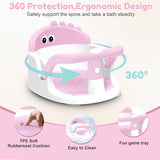 Lerrutue Baby Bath Seat for Babies 6 Months & Up Sitting Up, Non-Slip with Suction Cups