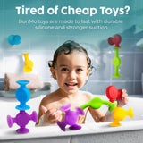 BUNMO Suction Bath Toys, Connect and Build Sensory Toys for Kids 3+