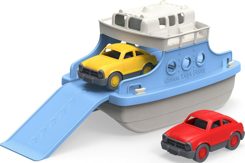 Green Toys Ferry Boat with Mini Cars Bathtub Toy
