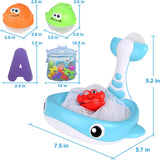 MoraBaby Foam Bath Letters and Numbers with Fishing Net and Organizer Bag