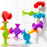 BUNMO Suction Bath Toys, Connect and Build Sensory Toys for Kids 3+