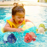 Wind-Up Swimming Turtle Bath Toys for Toddlers, 3 Pack