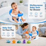 Palok Kisna Baby Bath Seat with 4 Suction Cups for Babies 6+ Months, Non-Slip, Open Design – photo 5
