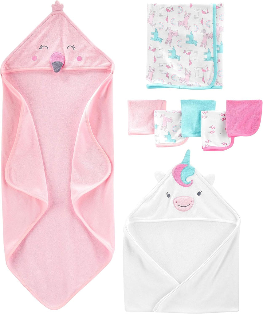 Simple Joys by Carter's Baby Girls' 8-Piece Towel and Washcloth Set