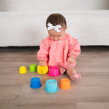 The First Years Stack & Count Stacking Cups, Baby Bath Toys, 8 Count