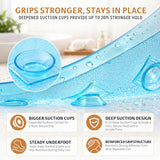 Yimobra Non-Slip Bathtub Mat with Suction Cups and Drain Holes, 35 x 16 Inches
