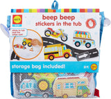 ALEX Toys Beep Beep Stickers in the Tub, Foam Bath Stickers for Toddlers