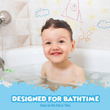 Tub Works Smooth Bath Crayons, 12 Pack, Washable