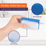 Special Supplies Baby Bath Sponges with Soft Bristle Brush, 6 Pack
