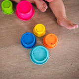 The First Years Stack & Count Stacking Cups, Baby Bath Toys, 8 Count