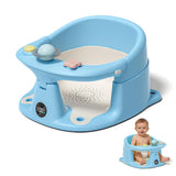 Baby Bath Seat for Babies 6 Months & up with Thermometer, Non-Slip Toddler Bath Seats for Sitting Up, Safe Infant & Newborn Bathtub Chair with 4 Suction Cups, Soft Cushion & Temperature Display