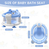 Baby Bath Seat for Babies 6 Months & up, Non-Slip Toddler Bath Seats for Babies Sitting Up, Safe Infant & Newborn Bathtub Chair with 4 Suction Cups & Soft Cushion for Shower,Gray