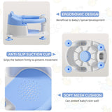 Baby Bath Seat for Babies 6 Months & up, Non-Slip Toddler Bath Seats for Babies Sitting Up, Safe Infant & Newborn Bathtub Chair with 4 Suction Cups & Soft Cushion for Shower,Gray