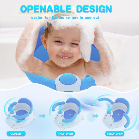 Baby Bath Seat for Babies 6 Months & Up, Bath Seats for Babies Sitting Up, 3 Baby Bath Toys, Open Design, Non-Slip, Compact Toddler Bath Seat. (Copy)