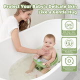 Baby Bath Seat for Babies 6 Months & up with Thermometer, Non-Slip Toddler Bath Seats for Sitting Up, Safe Infant & Newborn Bathtub Chair with 4 Suction Cups, Soft Cushion & Temperature Display