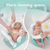 BabyBond Baby Bath Seat with Sitting & Lying 2 Modes, 3-Speed Adjustment, Powerful Suction Cups, Infant Bathtub Chair with Soft and Comfortable Towel, Folding and Hanging