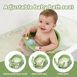 Baby Bath Seat for Babies 6 Months & up with Thermometer, Non-Slip Toddler Bath Seats for Sitting Up, Safe Infant & Newborn Bathtub Chair with 4 Suction Cups, Soft Cushion & Temperature Display