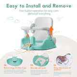 BabyBond Baby Bath Seat with Sitting & Lying 2 Modes, 3-Speed Adjustment, Powerful Suction Cups, Infant Bathtub Chair with Soft and Comfortable Towel, Folding and Hanging