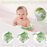 Baby Bath Seat for Babies 6 Months & up, Non-Slip Toddler Bath Seats for Babies Sitting Up, Safe Infant & Newborn Bathtub Chair with 4 Suction Cups & Soft Cushion for Shower,Gray
