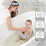 Baby Bath Seat for Babies 6 Months & up with Thermometer, Non-Slip Toddler Bath Seats for Sitting Up, Safe Infant & Newborn Bathtub Chair with 4 Suction Cups, Soft Cushion & Temperature Display