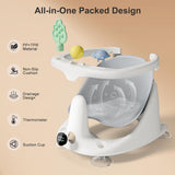 Baby Bath Seat for Babies 6 Months & Up - Bathtub Seats for Babies Sitting Up with Rinse Cup, Non-Slip, Comfortable, Infant Bath Essentials, Yellow
