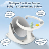 Baby Bath Seat for Babies 6 Months & Up, Non-Slip with Suction Cups, Safe & Comfortable Infant Bath Seat for Bathtub, Blue