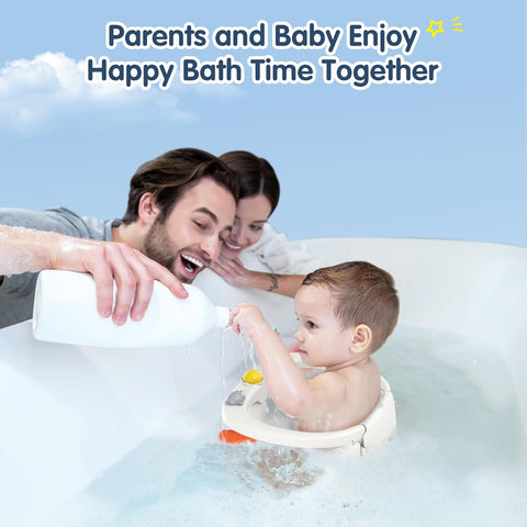 Baby Bath Seat for Babies 6 Months & Up, Non-Slip with Suction Cups, Safe & Comfortable Infant Bath Seat for Bathtub, Blue