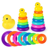 Colorful Animal Stacking Tower: Montessori-inspired Wooden Educational Toy for Early Learning and Playful Development