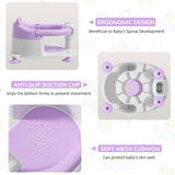 Baby Bath Seat for Babies 6 Months & up, Non-Slip Toddler Bath Seats for Babies Sitting Up, Safe Infant & Newborn Bathtub Chair with 4 Suction Cups & Soft Cushion for Shower,Gray