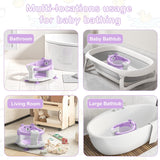 Baby Bath Seat for Babies 6 Months & up, Non-Slip Toddler Bath Seats for Babies Sitting Up, Safe Infant & Newborn Bathtub Chair with 4 Suction Cups & Soft Cushion for Shower,Gray