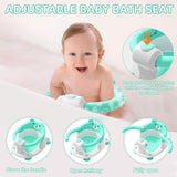 Baby Bath Seat for Babies 6 Months & up, Non-Slip Toddler Bath Seats for Babies Sitting Up, Safe Infant & Newborn Bathtub Chair with 4 Suction Cups & Soft Cushion for Shower,Gray