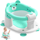 Baby Bath Seat for Babies 6 Months & up, Non-Slip Toddler Bath Seats for Babies Sitting Up, Safe Infant & Newborn Bathtub Chair with 4 Suction Cups & Soft Cushion for Shower,Gray