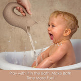 Baby Bath Rinse Cup, Silicone Shampoo Washing Rinse Cup for Kids, Bath Rinse Cup with Handle (Cambridge Blue)