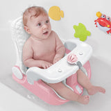 BabyBond Baby Bath Seat with Sitting & Lying 2 Modes, 3-Speed Adjustment, Powerful Suction Cups, Infant Bathtub Chair with Soft and Comfortable Towel, Folding and Hanging